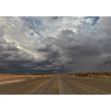 Lais Puzzle - Schotterstraße mit stürmischem Himmel, auf dem Weg in die Wüste Namibias. Sossuvlei - 1.000 Teile