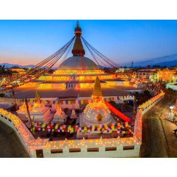 Lais Puzzle - Schöner Boudhanath-Stupa in der Dämmerung in Kathmandu Nepal - 40, 100, 200, 500, 1.000 & 2.000 Teile