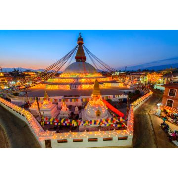 Lais Puzzle - Schöner Boudhanath-Stupa in der Dämmerung in Kathmandu Nepal - 2.000 Teile