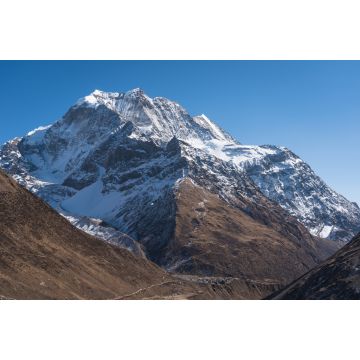 Lais Puzzle - Samdo-Gipfel hinter dem Dorf Samdo auf dem Manaslu Circuit Trekking, Himalaya-Gebirge in Nepal - 2.000 Teile