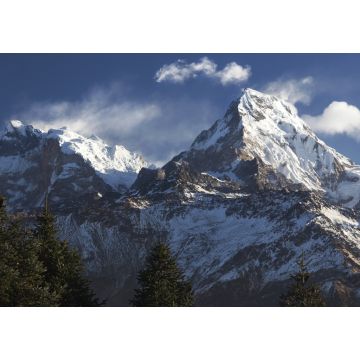Lais Puzzle - Landschaftlicher Blick auf den schneebedeckten Annapurna-Gipfel vom Poon Hill im nepalesischen Himalaya-Gebirge - 1.000 Teile