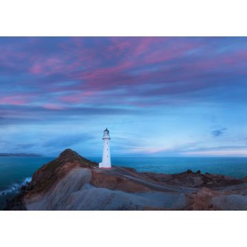 Lais Puzzle - Der Castle Point-Leuchtturm in der Nähe des Dorfes Castlepoint in der Region Wellington auf der Nordinsel Neuseelands ist der höchste Leuchtturm der Nordinsel. Schöner Landschaftshintergrund - 1.000 Teile