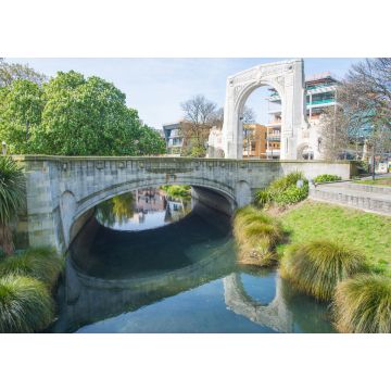 Lais Puzzle - Stadtbild des Stadtzentrums von Christchurch und die Brücke der Erinnerung am Fluss Avon in Christchurch, Neuseeland - 1.000 Teile
