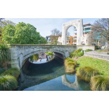 Lais Puzzle - Stadtbild des Stadtzentrums von Christchurch und die Brücke der Erinnerung am Fluss Avon in Christchurch, Neuseeland - 2.000 Teile