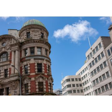 Lais Puzzle - Wellington, Neuseeland. Altes viktorianisches Gebäude im Kontrast mit moderner Architektur Gebäude - 1.000 Teile