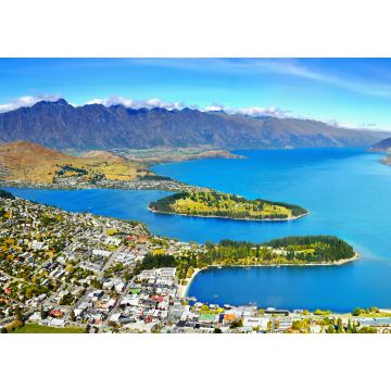 Lais Puzzle - Luftaufnahme des Sees und der Berge in Queenstown, Neuseeland - 1.000 Teile