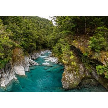 Lais Puzzle - Farbenfroher blauer Bergfluss am Haast Pass, Neuseeland - 1.000 Teile