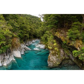 Lais Puzzle - Farbenfroher blauer Bergfluss am Haast Pass, Neuseeland - 2.000 Teile