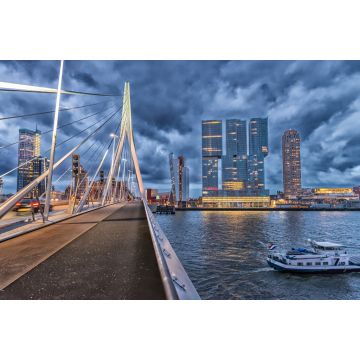 Lais Puzzle - Skyline von Rotterdam. Schöne Aussicht nach Sonnenuntergang - 2.000 Teile