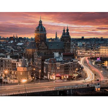 Lais Puzzle - Basilika Saint Nicolas Kirche in Amsterdam Sonnenuntergang Skyline mit der Ampel Tabletts - 40, 100, 200, 500, 1.000 & 2.000 Teile