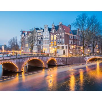 Lais Puzzle - Nachtansicht der Skyline von Amsterdam bei Nacht in den Niederlanden - 40, 100, 200, 500, 1.000 & 2.000 Teile