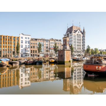 Lais Puzzle - Blick auf den alten Teil des Hafens Wijn mit Booten am Morgen in Rotterdam - 40, 100, 200, 500, 1.000 & 2.000 Teile
