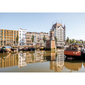 Lais Puzzle - Blick auf den alten Teil des Hafens Wijn mit Booten am Morgen in Rotterdam - 1.000 Teile