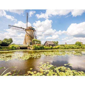Lais Puzzle - Landschaftsblick auf die alten Windmühlen bei sonnigem Wetter in Kinderdijk, Niederlande - 40, 100, 200, 500, 1.000 & 2.000 Teile