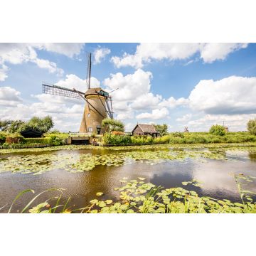 Lais Puzzle - Landschaftsblick auf die alten Windmühlen bei sonnigem Wetter in Kinderdijk, Niederlande - 2.000 Teile