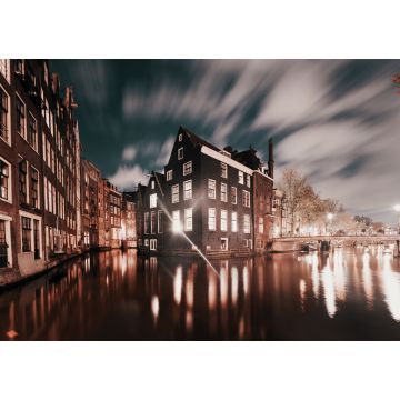 Lais Puzzle - Amsterdam, Grachten und Gebäude in der Abenddämmerung, Niederlande - 1.000 Teile