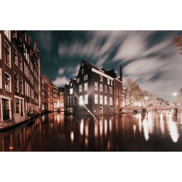 Lais Puzzle - Amsterdam, Grachten und Gebäude in der Abenddämmerung, Niederlande - 2.000 Teile