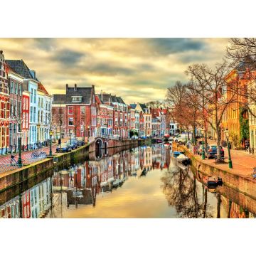 Lais Puzzle - Traditionelle Häuser an einer Gracht in Leiden, Niederlande - 1.000 Teile