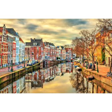 Lais Puzzle - Traditionelle Häuser an einer Gracht in Leiden, Niederlande - 2.000 Teile