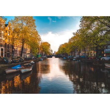 Lais Puzzle - Atemberaubender Blick auf Amsterdamer Grachten und typisch holländische Häuser mit engen, gemütlichen Straßen voller Fahrräder in der Hauptstadt der Niederlande, Europa, an einem schönen sonnigen Tag - 1.000 Teile