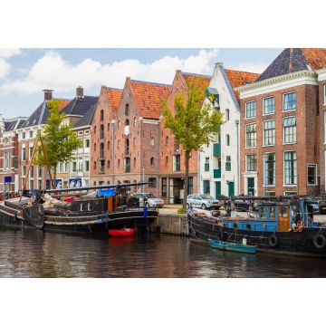 Lais Puzzle - Historische Schiffe, Grachtenhäuser und Lagerhäuser am Hoge der aa-Kanal in Groningen, Niederlande - 1.000 Teile