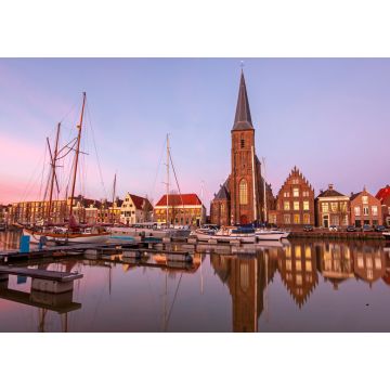 Lais Puzzle - Blick auf die St. Michaels Kirche in der Stadt Harlingen in Friesland, Niederlande bei Sonnenuntergang - 1.000 Teile