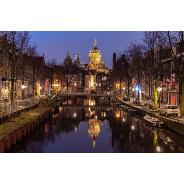Lais Puzzle - Amsterdam. Fassaden von alten Häusern im Rotlichtviertel - 2.000 Teile