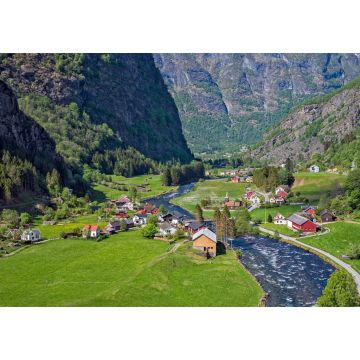 Lais Puzzle - Schönes kleines Dorf bei Flam, Norwegen - 1.000 Teile