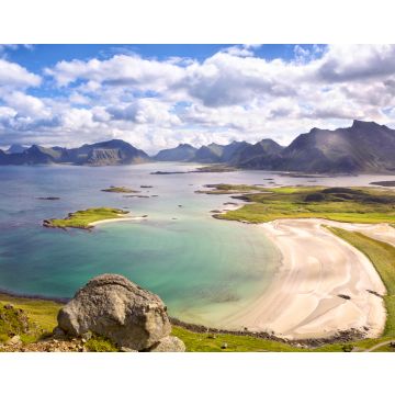 Lais Puzzle - Landschaft auf den Lofoten mit Deich und Bergen, Norwegen - 40, 100, 200, 500, 1.000 & 2.000 Teile