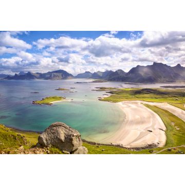 Lais Puzzle - Landschaft auf den Lofoten mit Deich und Bergen, Norwegen - 2.000 Teile