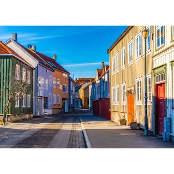 Lais Puzzle - Blick auf eine enge Straße im Stadtteil Brygge in Trondheim, Norwegen - 1.000 Teile
