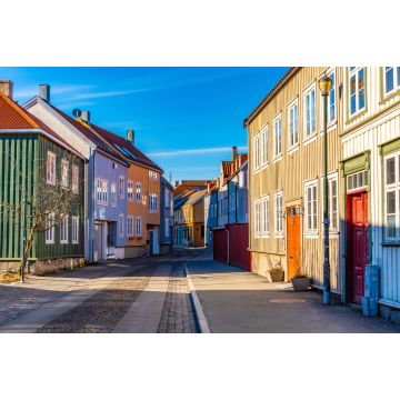 Lais Puzzle - Blick auf eine enge Straße im Stadtteil Brygge in Trondheim, Norwegen - 2.000 Teile