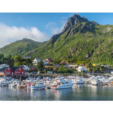 Lais Puzzle - Blick auf die Stadt Svolvaer, Norwegen, Lofoten-Inseln, schöne Sommerlandschaft, Häuser und Yachten vor einem Hintergrund von Bergen - 40, 100, 200, 500, 1.000 & 2.000 Teile