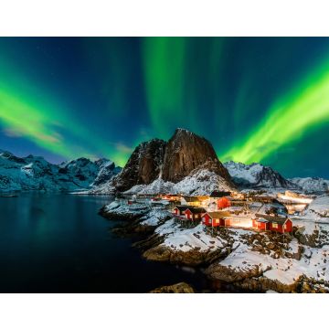 Lais Puzzle - Aurora borealis über Hamnoy in Norwegen - 40, 100, 200, 500, 1.000 & 2.000 Teile