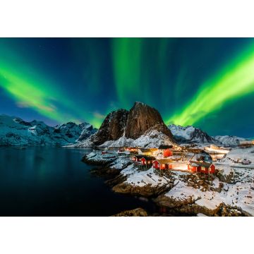 Lais Puzzle - Aurora borealis über Hamnoy in Norwegen - 1.000 Teile