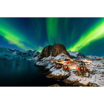 Lais Puzzle - Aurora borealis über Hamnoy in Norwegen - 2.000 Teile
