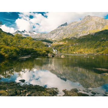 Lais Puzzle - Schöne Landschaft, Berge und Seen Fluss in Vesteralen Norwegen, eine Reise nach Nordeuropa - 40, 100, 200, 500, 1.000 & 2.000 Teile