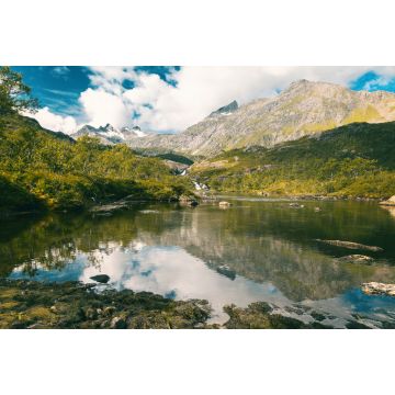 Lais Puzzle - Schöne Landschaft, Berge und Seen Fluss in Vesteralen Norwegen, eine Reise nach Nordeuropa - 2.000 Teile