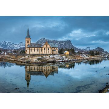Lais Puzzle - Berühmte vaganische Kirche in Kabelvag, Norwegen - 1.000 Teile