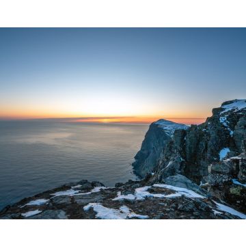 Lais Puzzle - Landschaftsaufnahme von Ryten mit Blick nach Westen zum Sonnenuntergang auf den Lofoten in Norwegen während der blauen Stunde - 40, 100, 200, 500, 1.000 & 2.000 Teile