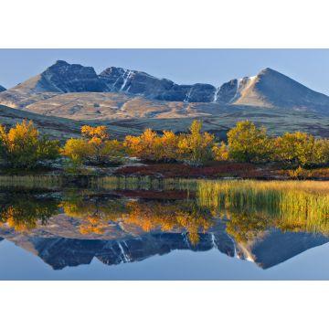 Lais Puzzle - Spiegelung des Berges Rondslottet in einem kleinen See. Rondane-Nationalpark, Norwegen - 1.000 Teile