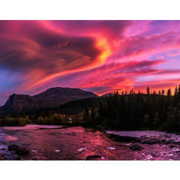 Lais Puzzle - Der Sonnenuntergang in den Bergen, farbiger Himmel, Norwegen, Hemsedal - 40, 100, 200, 500, 1.000 & 2.000 Teile