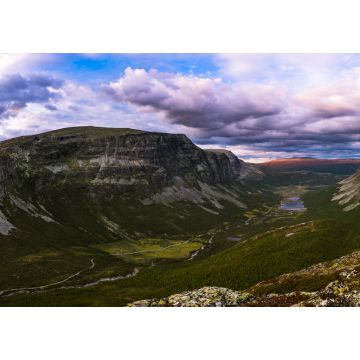 Lais Puzzle - Der Sonnenuntergang in den Bergen, Panoramablick, Norwegen - 1.000 Teile