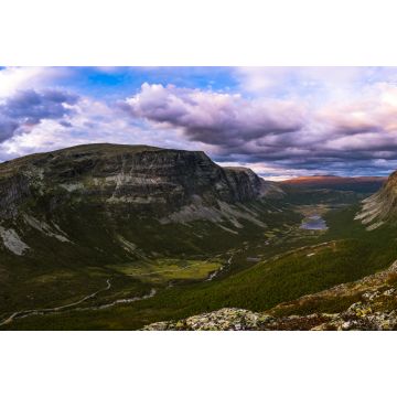 Lais Puzzle - Der Sonnenuntergang in den Bergen, Panoramablick, Norwegen - 2.000 Teile