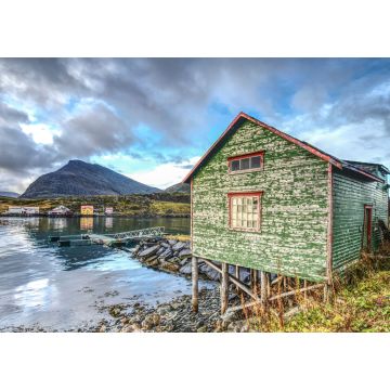 Lais Puzzle - Häuser in Havoysund auf der Insel Havoya, Finnmark, Norwegen - 1.000 Teile