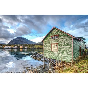 Lais Puzzle - Häuser in Havoysund auf der Insel Havoya, Finnmark, Norwegen - 2.000 Teile