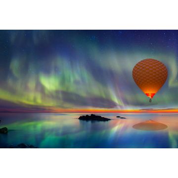 Lais Puzzle - Heißluftballonfahrt mit spektakulärem Nordlicht - Nordlicht (Aurora borealis) am Himmel über Tromso, Norwegen - 2.000 Teile