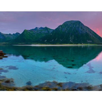 Lais Puzzle - Farbenfroher Sonnenuntergang über den norwegischen Fjorden im Lofoten-Archipel, Lofoten, Norwegen - 40, 100, 200, 500, 1.000 & 2.000 Teile