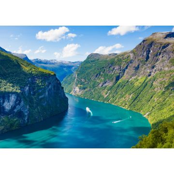 Lais Puzzle - Fjord Geirangerfjord mit Booten, Norwegen - 1.000 Teile