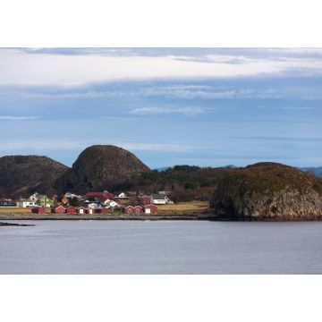 Lais Puzzle - Das Dorf Garten auf der gleichnamigen Insel, an der Mündung des Trondheimsfjords, Ørland, Trøndelag, Norwegen - 1.000 Teile